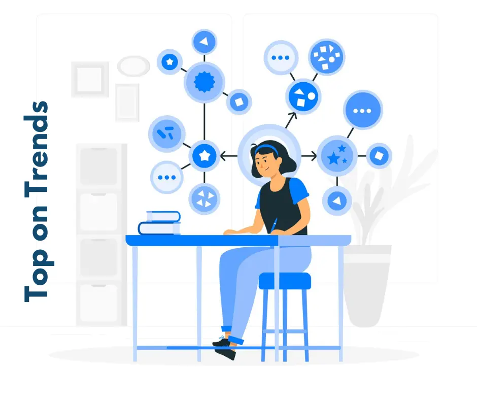 illustration showing freelance digital marketer in Malappuram who is top on digital marketing trends